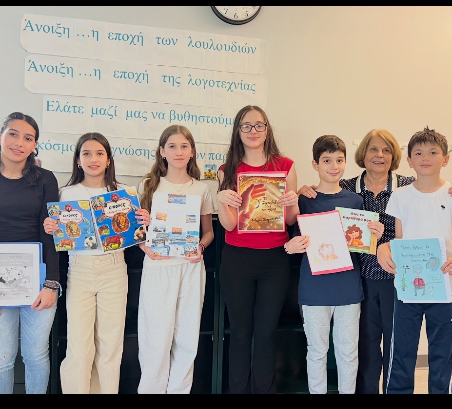 gsopbrooklyn's tweet photo. The Sixth grade presented their book reports to a very enthused audience.
Ms. Dimitra was very proud of her class, saying, "A big "Bravo" to my beloved sixth-grade students for their impeccable presentations."
#book #GSOP #GreekSchoolOfPlato #Brooklyn #GreekSchool #Education https://t.co/QlvrPb9ZKJ