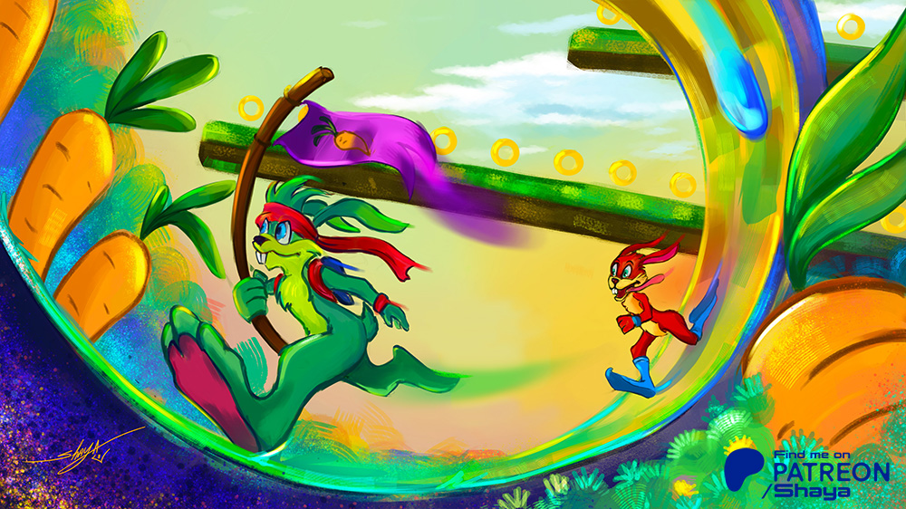 Jazz Jackrabbit 2 - Fast Track cover art 
Okay so this is something that is totally out of my normal stuff that I do but I am happy that I managed to make the cover for <a href="/allanzax/">Allan Zax</a> `s new remix from Jazz Jackrabbit 2.
I hope you like it!
Here is the track:
youtu.be/HS13EKO8J9M?si…