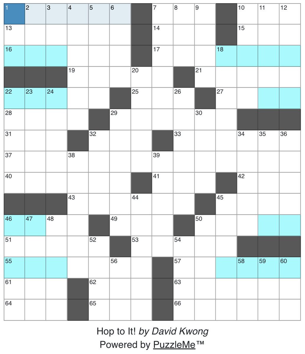 davidkwong's tweet photo. And here's your crossword. Enjoy! https://t.co/Q6WbaL1ACU https://t.co/UKvmGTDXzZ