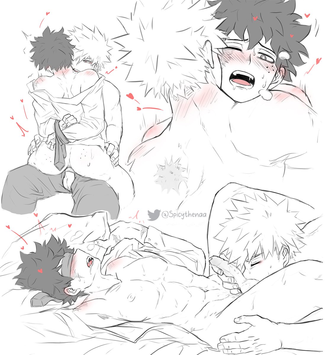 Izuku sensei's tie is very useful, right Katsuki?
🧡👔💚
A few spicy BkDk sketches i did some time ago 🫣
#BKDK #ktdk