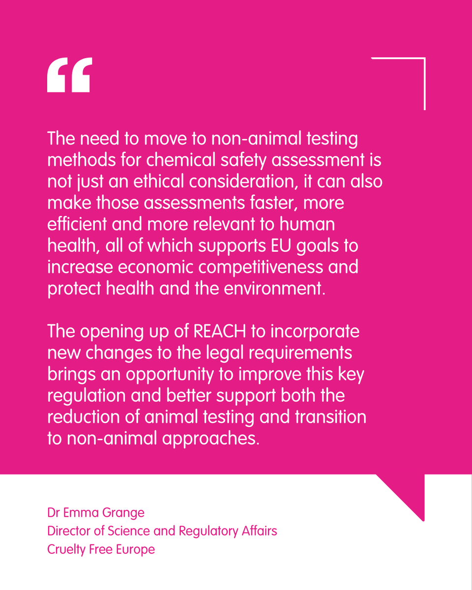 There’s a lack of clarity in the European Comission's proposals to change Europe’s main chemicals law, REACH. 

These tests would be on top of the 9.3 million experiments already conducted on animals in the EU and Norway, for REACH and other purposes.

🔗: bit.ly/3GXQJXC