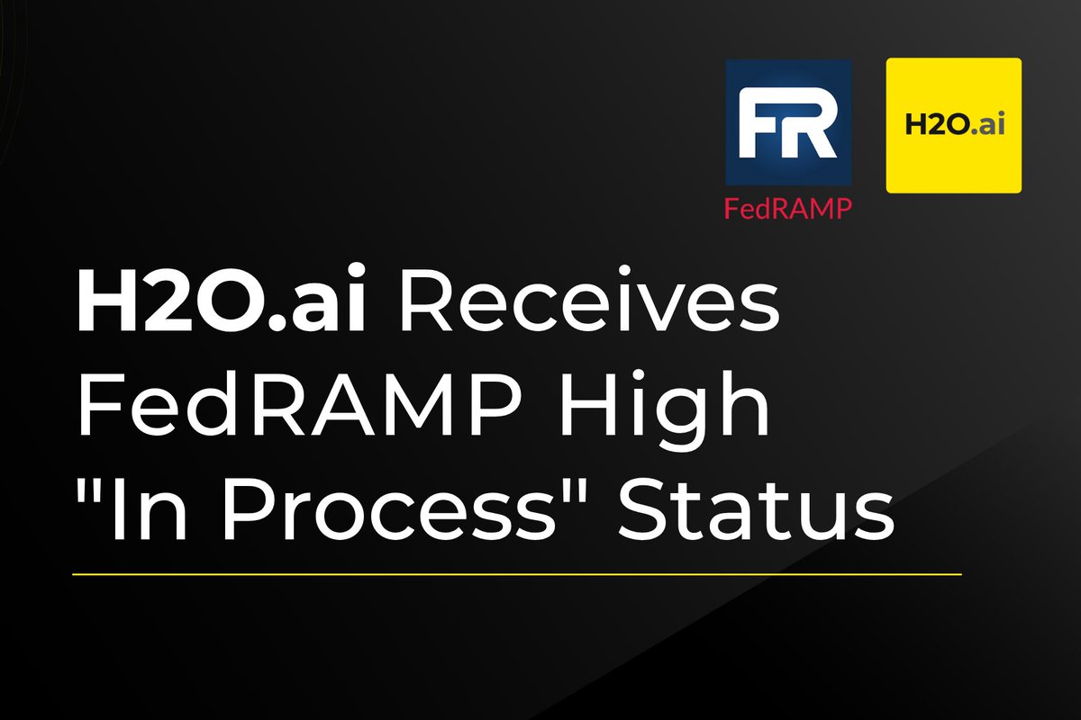 🎉 Huge milestone Announcement: H2O.ai is now <a href="/FedRAMP/">FedRAMP</a> In Process at the High Impact Level 🇺🇸

Secure, sovereign GenAI for U.S. agencies—
✅ U.S.-hosted
✅ Transparent &amp; auditable
✅ Mission-ready
🔗 PR: h2o.ai/company/press-…
✍️ Blog: h2o.ai/blog/2025/secu…