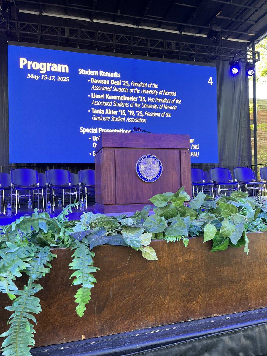unevadareno's tweet image. It’s almost time for the second ceremony of the day! Next up is @UNRLiberalArts @RSJNevada and the Orvis School of Nursing. #NVGrad2025 #PackPride

Stream live on YouTube at youtube.com/live/fD31MGdFM…