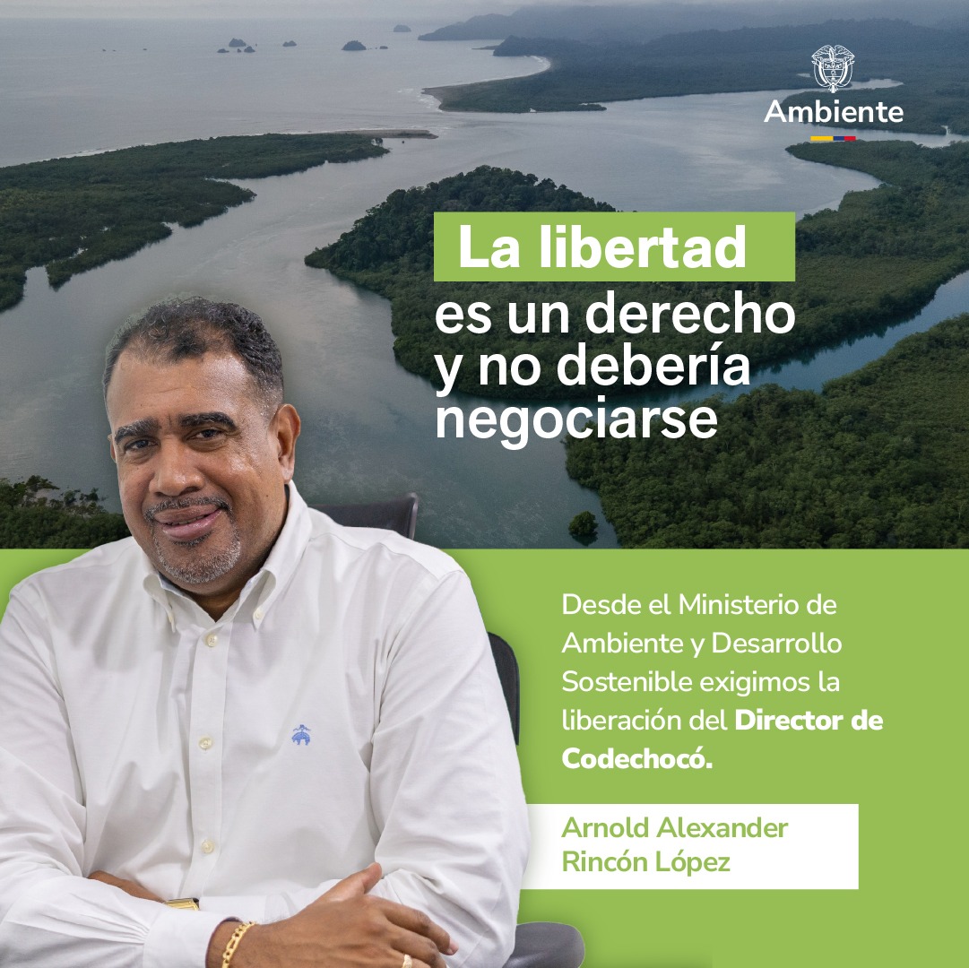 #LibertadParaArnold | Condenamos de manera categórica el secuestro del director de <a href="/CodechocoCar/">CODECHOCÓ</a>, Arnold Rincón López, exigimos su liberación inmediata y sin condiciones, y expresamos solidaridad con su familia, colegas y la comunidad del Chocó.  
📄👉 bit.ly/3ZnFmyf