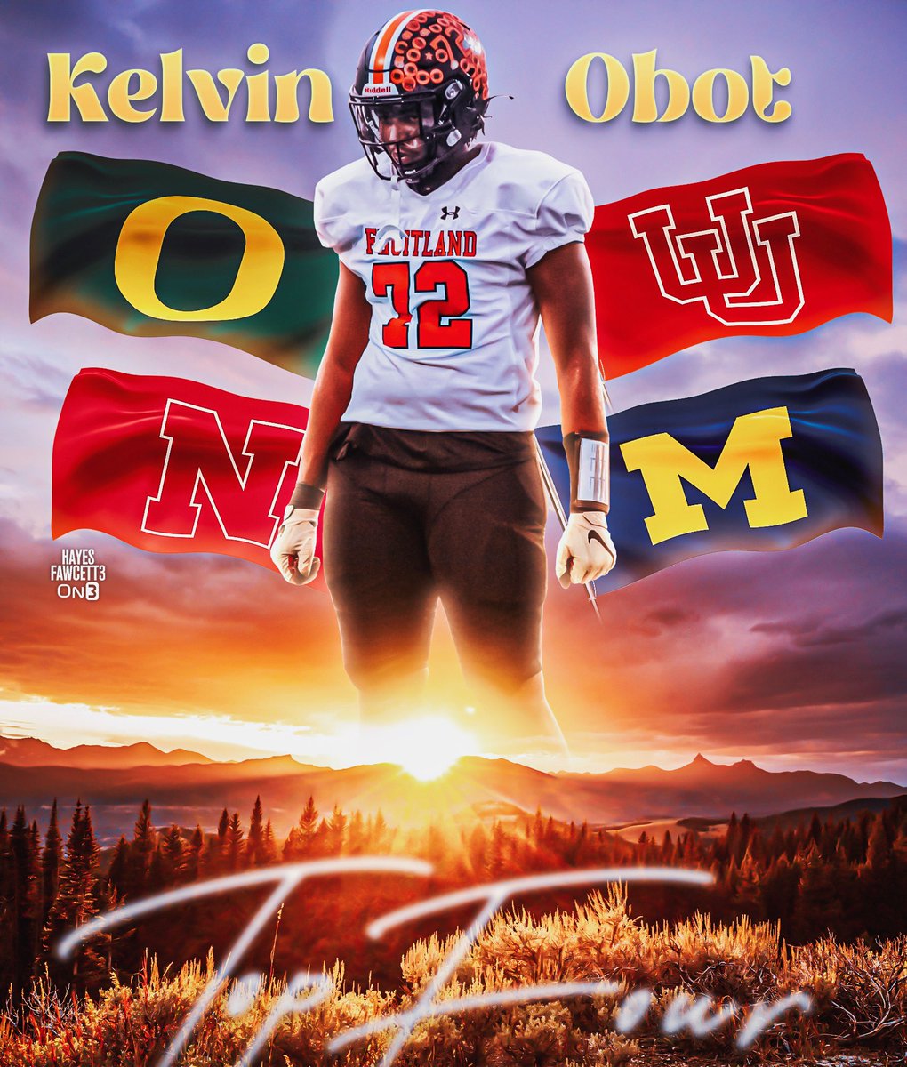 NEWS: Elite 2026 OT Kelvin Obot is officially down to 4 Schools, he tells me for <a href="/on3recruits/">Follow @Rivals</a>

The 6’5 285 OT from Fruitland, ID is ranked as the No. 9 Recruit in the ‘26 Class (per On3)

He’s locked in OVs to each of his finalists

Where Should He Go? ⬇️

on3.com/db/kelvin-obot…