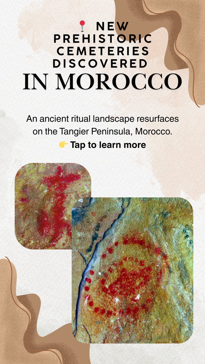 1/ 🪨 A forgotten prehistoric ritual landscape has been uncovered in northwestern Morocco!
4,000-year-old cemeteries, rock art, and megaliths on the Tangier Peninsula, Morocco, reveal a complex symbolic world.
 🧵 A thread 👇
doi.org/10.1007/s10437…