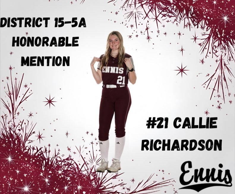 🔅District 15-5A Honorable Mention🔅
Kenlei Williamson and Callie Richardson