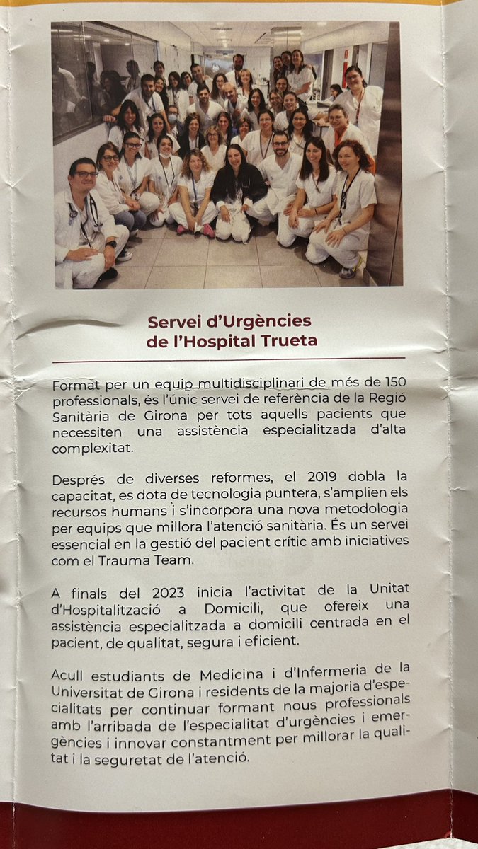 Premi Bonastruc Ça Porta a la trajectòria professional de l’equip del Servei d’Urgències <a href="/UTrueta/">UrgenciesTrueta</a> de <a href="/htrueta/">Hospital Trueta</a> 
Gràcies a tot l’EQUIP! I gràcies al <a href="/COMGirona/">COL·LEGI METGES GI</a> pel reconeixement!