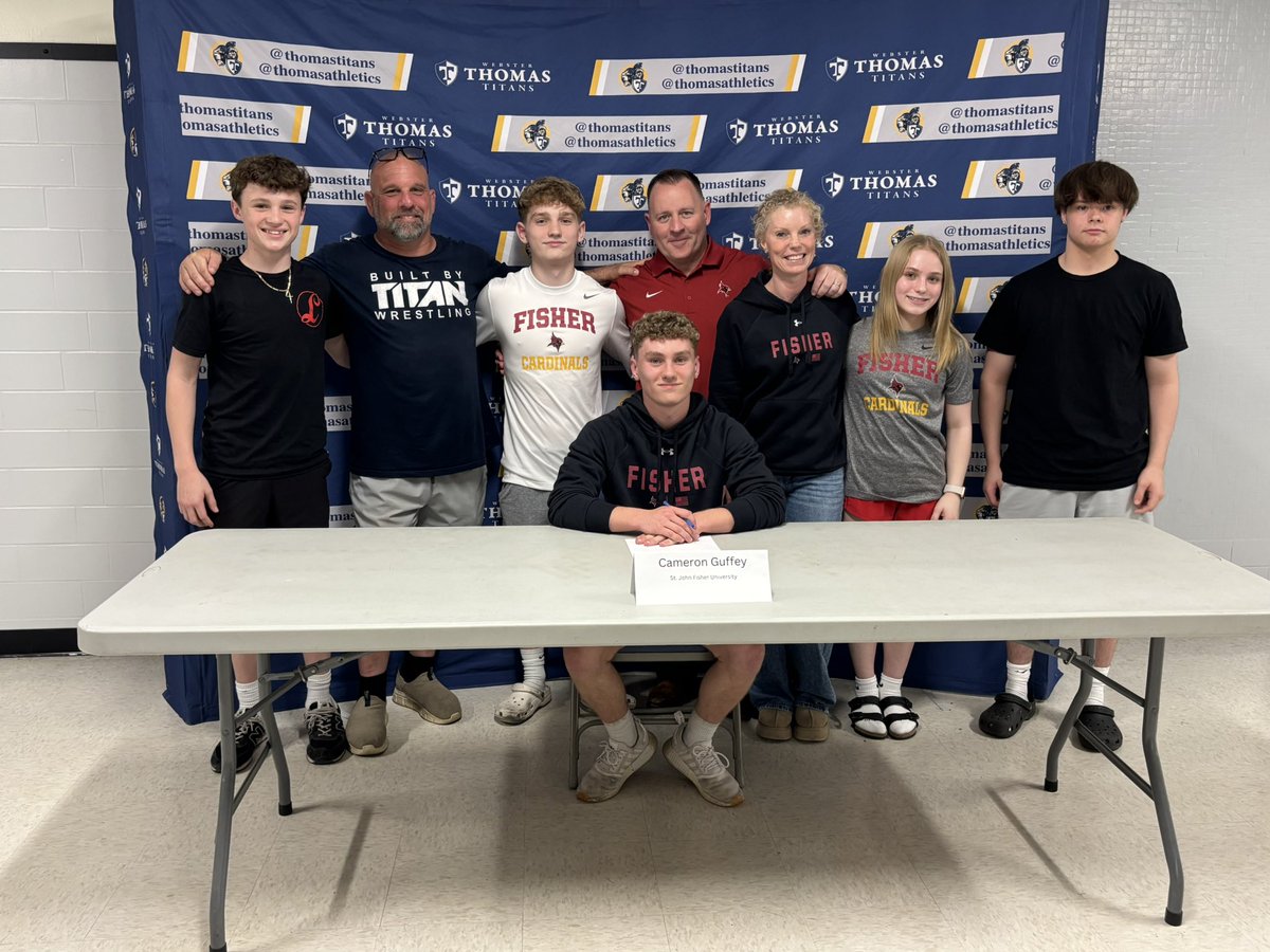 Thomas Athletics (@thomasathletics) on Twitter photo Congratulations to Cameron G as he has decided to continue his athletics and academics at St John Fisher <a href="/FisherNews/">St. John Fisher University</a> <a href="/FisherAthletics/">SJF Cardinals</a> <a href="/SJF_Wrestling/">St. John Fisher Wrestling</a> @
<a href="/ThomasTitans/">Webster Thomas HS</a> <a href="/WCSDProud/">One Webster</a> <a href="/TitanWrestling2/">Titan Wrestling</a> Congratulations to Cameron G as he has decided to continue his athletics and academics at St John Fisher <a href="/FisherNews/">St. John Fisher University</a> <a href="/FisherAthletics/">SJF Cardinals</a> <a href="/SJF_Wrestling/">St. John Fisher Wrestling</a> @
<a href="/ThomasTitans/">Webster Thomas HS</a> <a href="/WCSDProud/">One Webster</a> <a href="/TitanWrestling2/">Titan Wrestling</a>