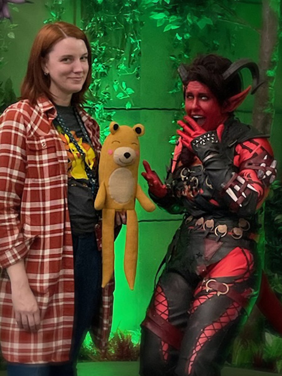 Merry Bear was having some trouble finding respect with the Baldur's Gate crowd, then she explained she's in a metroidvania where she can't die. #baldursgate3 #gamedev #indiedev #paxeast25 #metroidvania