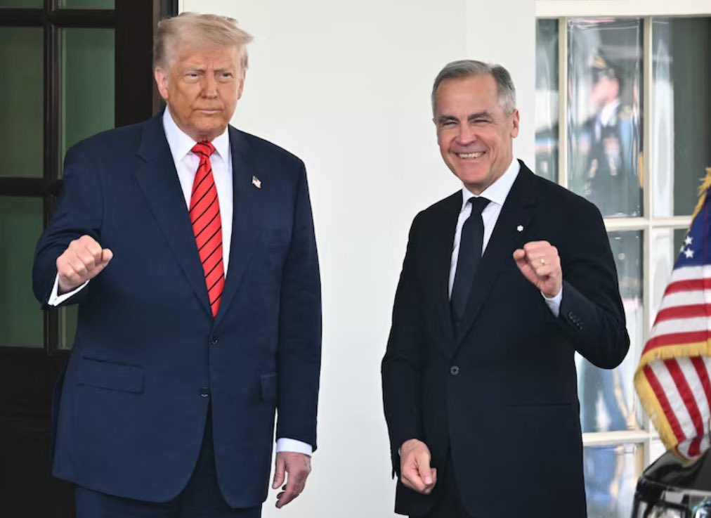 Mr. Carney just campaigned on “elbows up”, convincing millions of Canadian voters he was going to take a tough line with Trump.

But now the election is over, it looks like it’s “elbows down” on tariffs and “fist pumps” with Trump.

👇

#cdnpoli

nationalpost.com/news/canada/ca…
