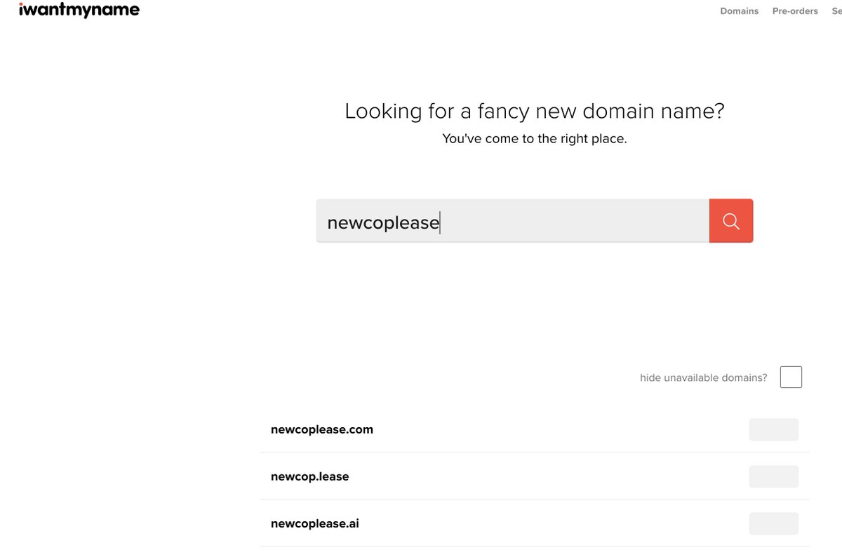 MrMattWright's tweet photo. @iwantmyname 

I really do want my name (new domain), am an existing customer but the search has been stuck with shadow ui for 24hrs... https://t.co/fkSMT8FFXu