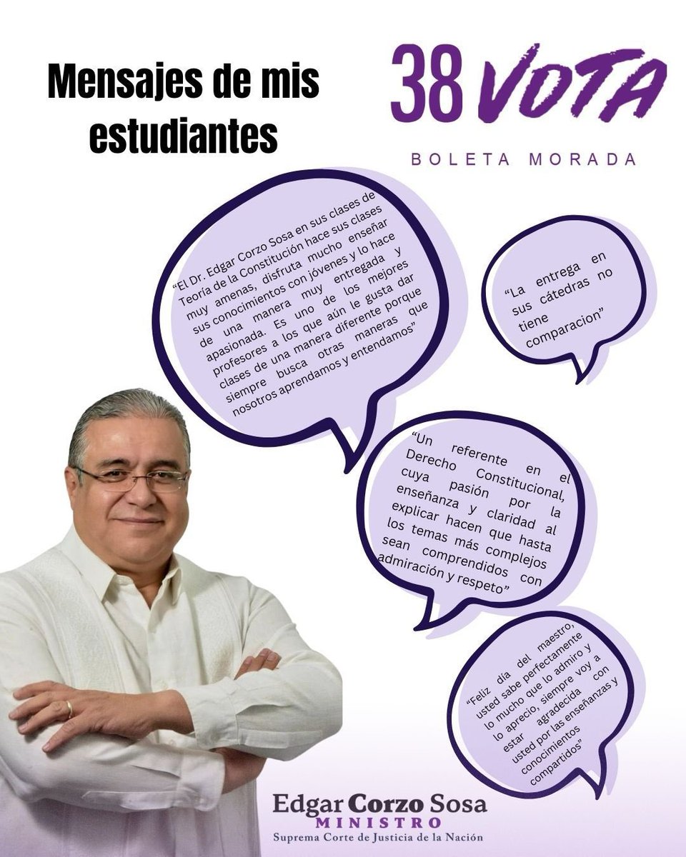 CorzoSosaEdgar's tweet photo. Gracias por hacer especial este Día del Maestro.

No hay mayor regalo que compartir lo que sé con ustedes.
Gracias por su confianza, por su energía, por dejarme acompañarlos en su camino de aprendizaje.
Ustedes son mi mayor motivación e inspiración. 🙌📚✨

#DíaDelMaestro #Gracias #VocaciónDocente #EdgarCorzo #ConCorzo38 #SCJN #VotaCorzo38 #1deJunio