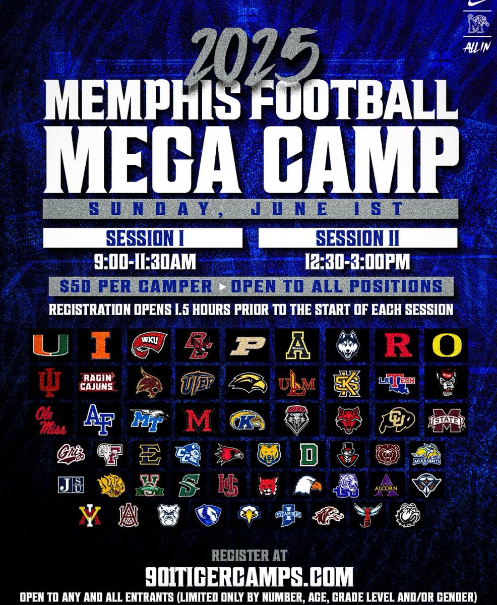 Thank you <a href="/Luyah_14/">Halleluyah Williamson</a> for the camp invite! Blessed. <a href="/VHSFootballFBT/">VHS Football</a>