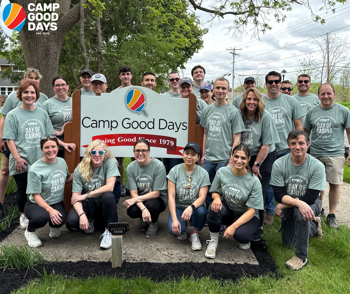 CampGoodDays's tweet image. Today was the @UnitedWayROCFLX&apos;s Day of Caring! Volunteers from Tompkins Financial, @ExcellusBCBS, @PlugPowerInc, &amp;amp; @LaBellaAssociat lent a hand at both our Headquarters &amp;amp; Camp, helping us prepare for the busy summer season &amp;amp; our upcoming fundraisers. Thank you for everything!!!