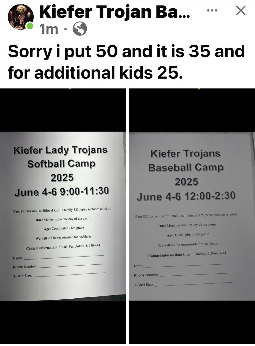 Kiefer Trojans Baseball (@kiefertrojans) on Twitter photo 