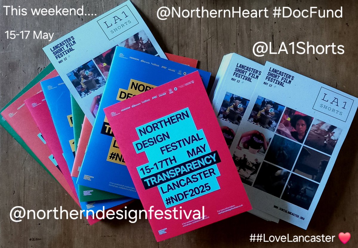 LA1Shorts (@la1shortsuk) on Twitter photo This weekend, 15th - 17th May...
<a href="/LA1Shortsuk/">LA1Shorts</a> <a href="/bfinetwork/">BFI NETWORK</a> <a href="/FilmHubNorth/">Film Hub North</a> #TalentMixer <a href="/NorthernHeartF/">Northern Heart Films</a> #DocFund all at <a href="/TheDukesCinema/">The Dukes Cinema</a> <a href="/TheDukesTheatre/">The Dukes Lancaster</a>, #Lancaster and the #NorthernDesignFestival at #TheStorey. #LoveLancaster ❤️ This weekend, 15th - 17th May...
<a href="/LA1Shortsuk/">LA1Shorts</a> <a href="/bfinetwork/">BFI NETWORK</a> <a href="/FilmHubNorth/">Film Hub North</a> #TalentMixer <a href="/NorthernHeartF/">Northern Heart Films</a> #DocFund all at <a href="/TheDukesCinema/">The Dukes Cinema</a> <a href="/TheDukesTheatre/">The Dukes Lancaster</a>, #Lancaster and the #NorthernDesignFestival at #TheStorey. #LoveLancaster ❤️