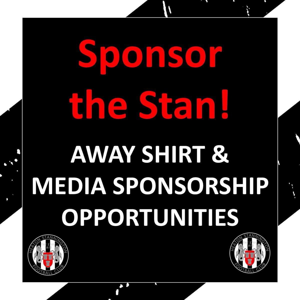 SPONSOR THE STAN

We have two premium sponsorship opportunities for any businesses who are interested in supporting a Club that is going places - what a time to join us!

Interested in becoming our away shirt sponsor, or our media sponsor?

Contact us: info@heatonstan.co.uk