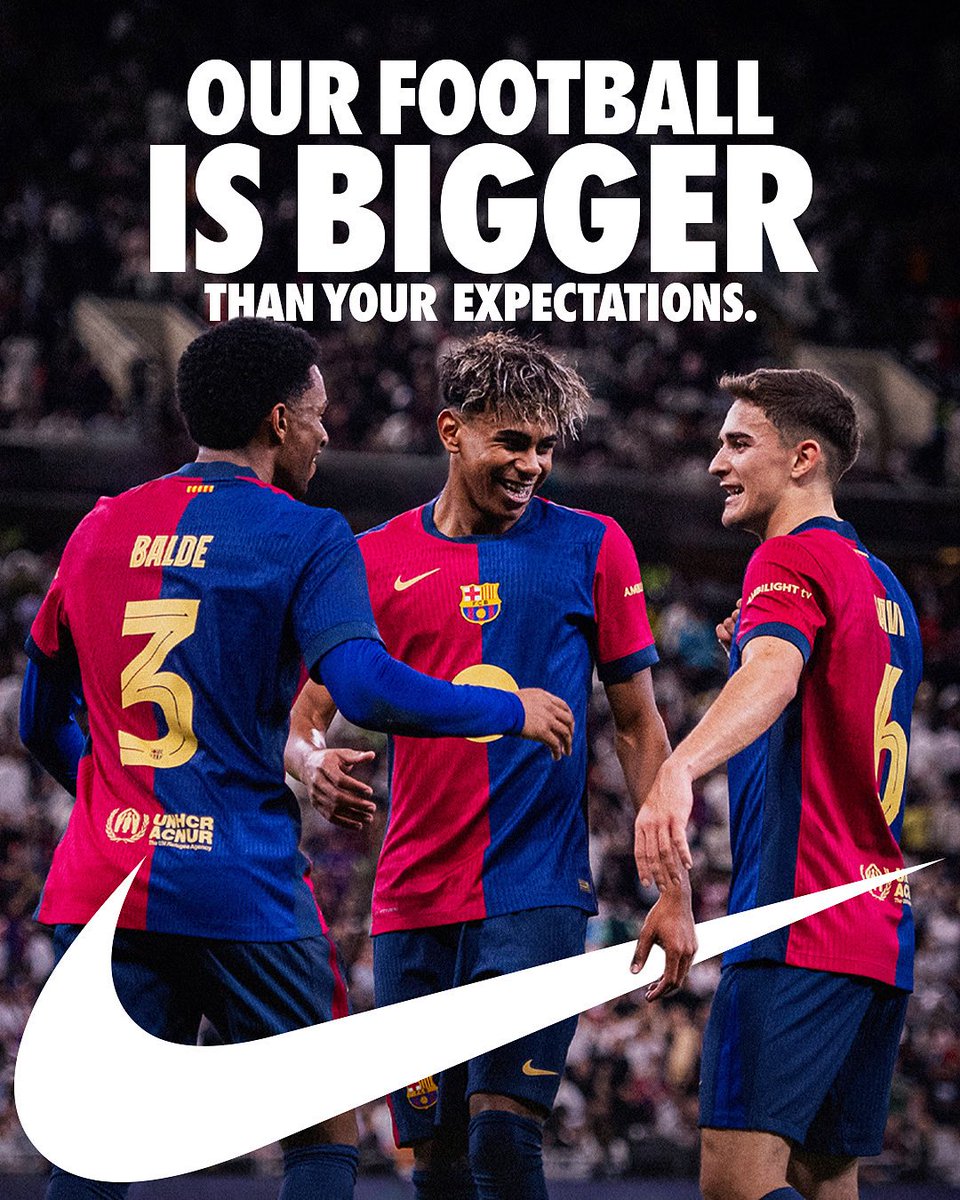 Nike Football (@nikefootball) on Twitter photo 28 league titles won. <a href="/FCBarcelona/">FC Barcelona</a>’s style of play is just the beginning. A return to what makes Barça the most admired club in the world, exciting young talent playing brilliant attacking football. The hard work won’t stop here. There is so much more to win. The future isn’t 28 league titles won. <a href="/FCBarcelona/">FC Barcelona</a>’s style of play is just the beginning. A return to what makes Barça the most admired club in the world, exciting young talent playing brilliant attacking football. The hard work won’t stop here. There is so much more to win. The future isn’t