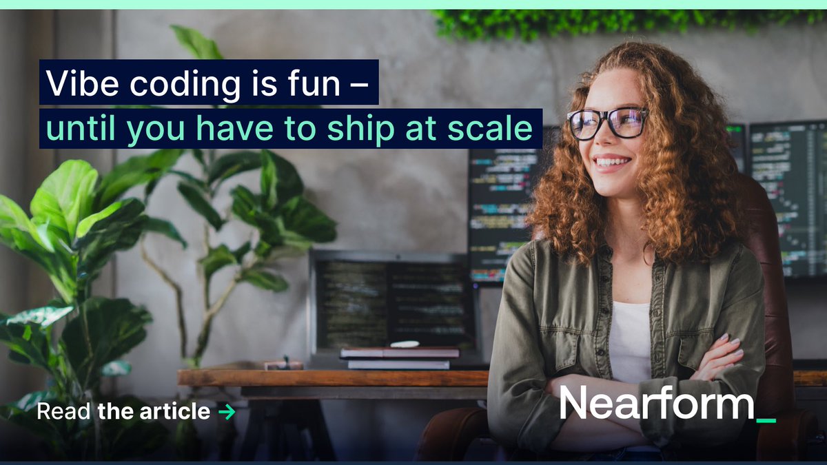 Shipping at scale needs more than great code. It needs process, performance, and people-first thinking.

&gt;&gt; nearform.com/digital-commun… #vibecoding #enterprisesoftware