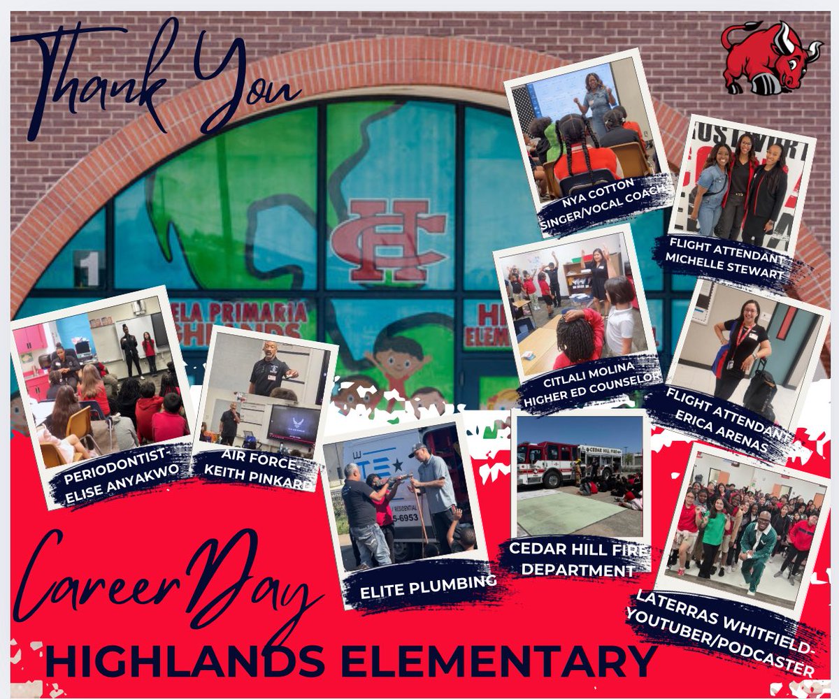 Big thanks to everyone who made Career Day at Highlands Elementary a huge success! Your time, energy, and stories truly inspired our future leaders. We couldn’t have done it without you! 🌟 #CareerDay #HighlandsElementary #ThankYou