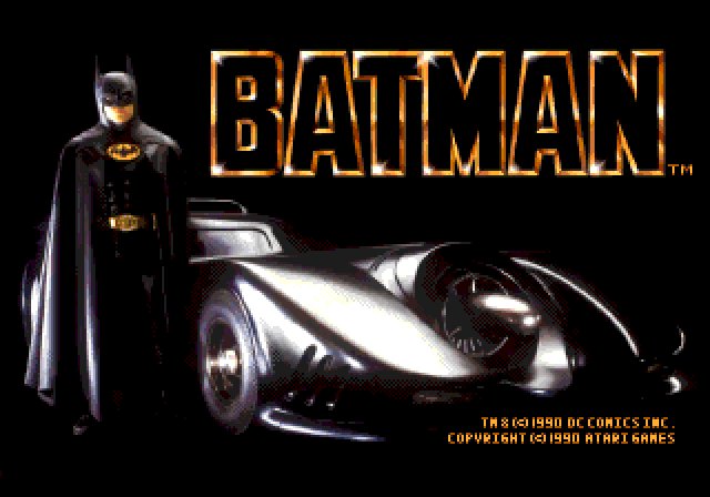 Batman title screen for Sega Mega Drive / Genesis (based on the arcade game - 96 colors).

ROM download:  
mediafire.com/file/pmqyj7tjn…

I think this is most optimized MD screen I've done so far. If you like it too, please RT it!