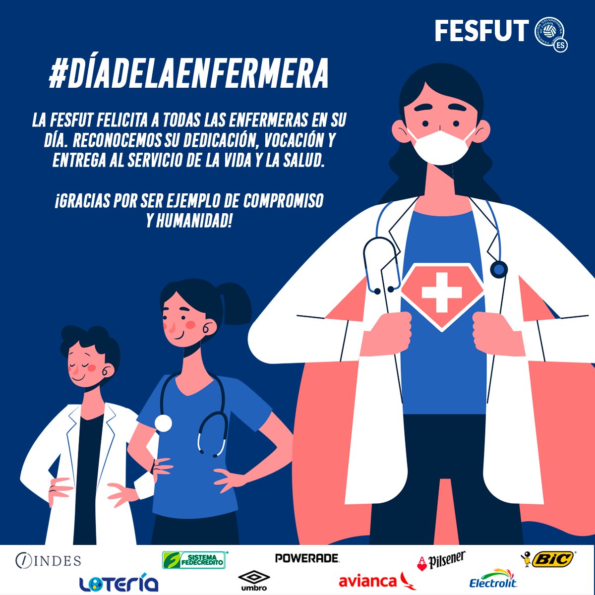 🩺💙 | Desde la Unidad Médica de la Federación Salvadoreña de Fútbol, extendemos un caluroso saludo a todas las enfermeras en su día especialmente a nuestra querida compañera, Mayra Osorio.

Gracias por su vocación, entrega y compromiso.

#DíaDeLaEnfermera #FESFUT