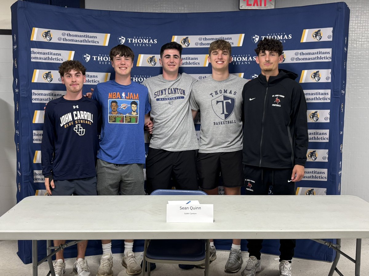 Thomas Athletics (@thomasathletics) on Twitter photo Congratulations to Sean Q as he has decided to continue his athletics and academics at <a href="/SUNYCantonNews/">SUNY Canton</a> <a href="/CantonMBB/">SUNY Canton Men's Basketball</a>
<a href="/ThomasTitans/">Webster Thomas HS</a> <a href="/WCSDProud/">One Webster</a> <a href="/HoopsTitans/">Thomas Basketball</a> Congratulations to Sean Q as he has decided to continue his athletics and academics at <a href="/SUNYCantonNews/">SUNY Canton</a> <a href="/CantonMBB/">SUNY Canton Men's Basketball</a>
<a href="/ThomasTitans/">Webster Thomas HS</a> <a href="/WCSDProud/">One Webster</a> <a href="/HoopsTitans/">Thomas Basketball</a>