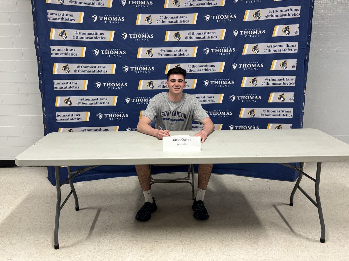 ThomasAthletics's tweet photo. Congratulations to  Sean Q as he has decided to continue his athletics and academics at @SUNYCantonNews @CantonMBB 
@ThomasTitans @WCSDProud @HoopsTitans https://t.co/B1eYS4qotI