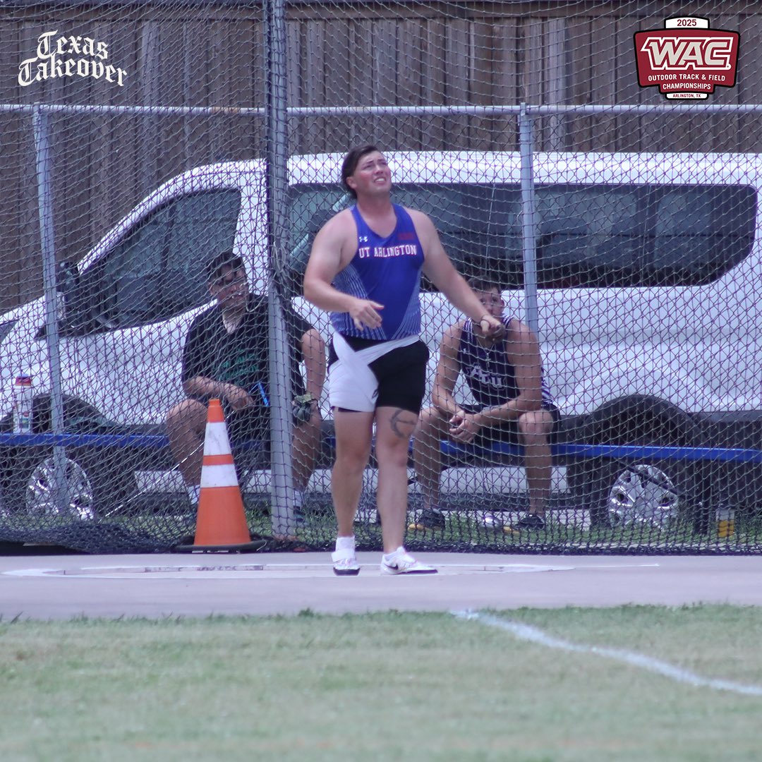 𝓣𝓸𝓹 𝓸𝓯 𝓽𝓱𝓮 𝓬𝓵𝓪𝓼𝓼 

Josh Hoekendorf takes the top spot in the men’s hammer throw 💪

#BuckEm🐎 | #WACotf