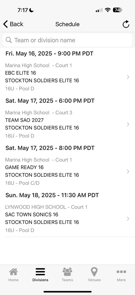 Made Hoops x EHA Circuit schedule May 16-18