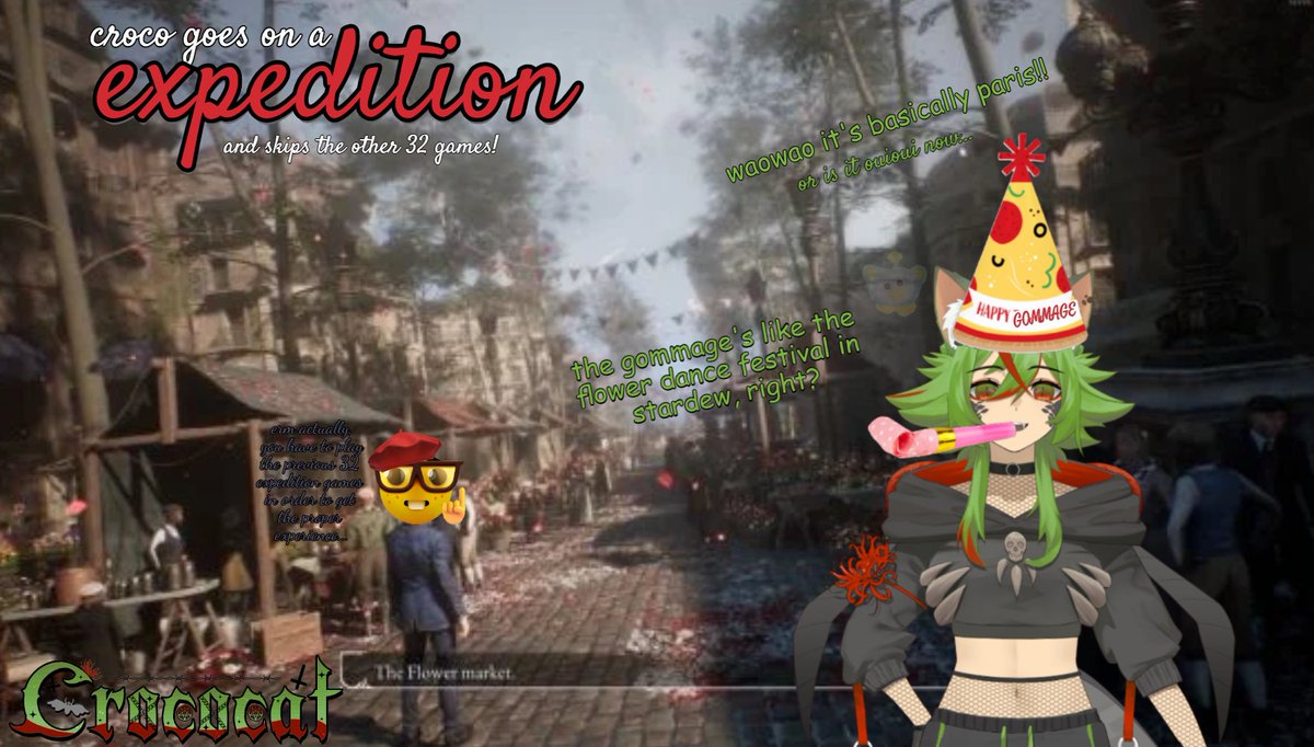 happy gommage!! i overslept a bit, hopefully the paintress is ok waiting!!
starting in an hour at 5mdt!!
#Vtuber #ENvtuber