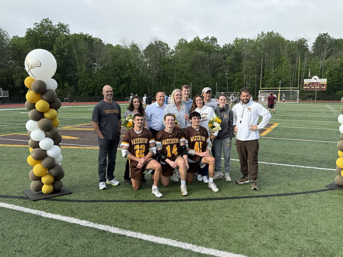 Congrats to our senior boys lacrosse players and good luck tonight against Rutgers prep. #WarriorPride