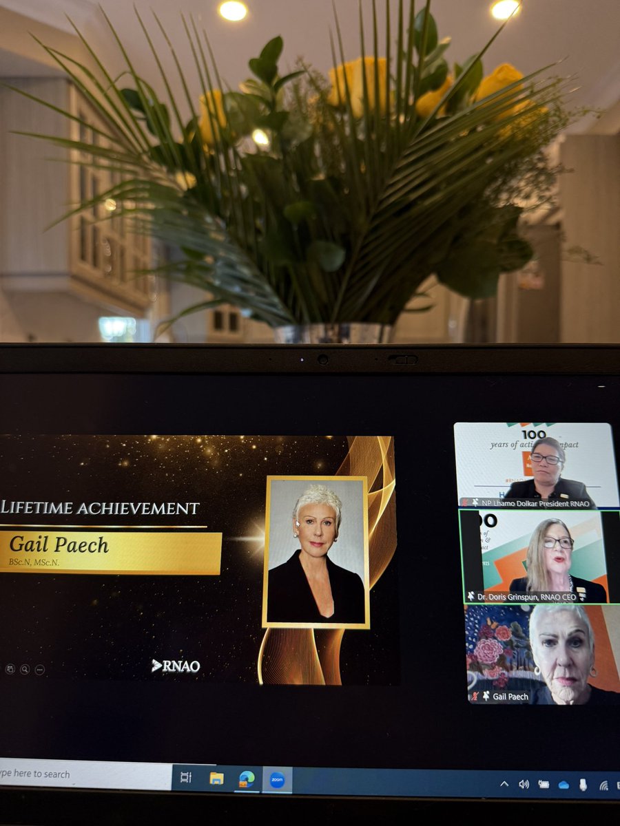 Congratulations to @gailpaech for your lifetime achievement award from <a href="/RNAO/">RNAO</a>. Thank you for being a GIANT nurse leader who has never lost sight of those we serve. Thank you for all your contributions to Ontario, Canada and to the world. #NursingWeek2025 #100yearsRNAO