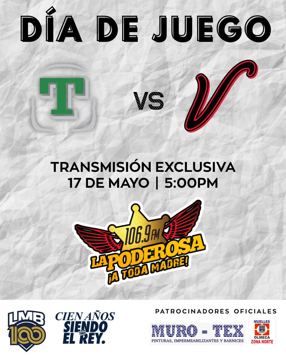 LaPoderosa1069's tweet photo. ⚾️🔥 Día de Juego 🔥⚾️
No te pierdas la TRANSMISIÓN EXCLUSIVA del 2do juego de la serie de Olmecas de Tabasco🗿 🆚 @elaguilabeisbol🦅 desde el Estadio Beto Ávila 🏟🔥

📅 17 de Mayo
🕗 5:0 PM

🎙 Transmisión en vivo a través de:
📻 La Poderosa 106.9 FM
🌐 https://t.co/Hnjm6JOxlx https://t.co/aEmhS9X2mY