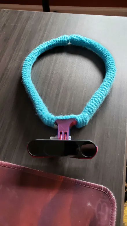 I got the best wife NA. She crocheted a cover for my leap motion neck mount since 3D printed plastic doesn't feel so good around my neck after a while when streamin. Forgot that I was wearing it last stream compared to when I usually can't wait to rip the thing off.