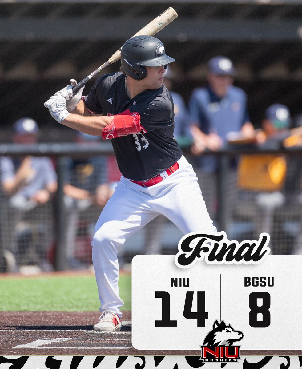 Huskies win the series opener at BG!

Baldwin: 2-5, 2B, 4 RBI
Gregorio: 3-5, HR, 3 RBI, 3 R
Couchman: 3-5, HR, 3 R

Series resumes tomorrow at 12 pm CT