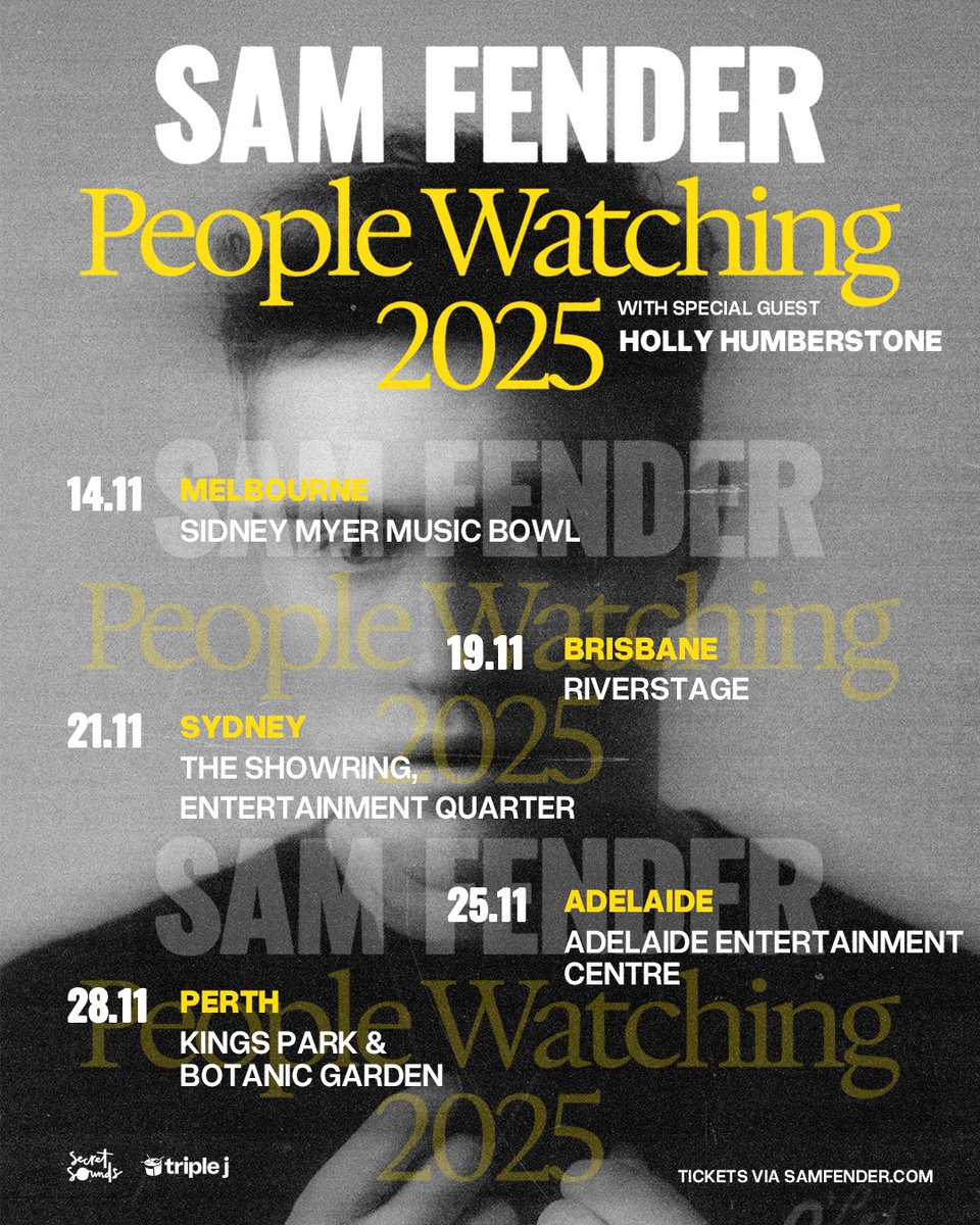 Sam Fender (@samfendermusic) on Twitter photo Aussie Legends! 🇦🇺 We’re buzzing to announce these shows and that <a href="/HolHumberstone/">Holly Humberstone</a> will be joining us. Fans on the mailing list get presale access - you know what to do 🙌
laylo.com/samfender/m/Pj… Aussie Legends! 🇦🇺 We’re buzzing to announce these shows and that <a href="/HolHumberstone/">Holly Humberstone</a> will be joining us. Fans on the mailing list get presale access - you know what to do 🙌
laylo.com/samfender/m/Pj…