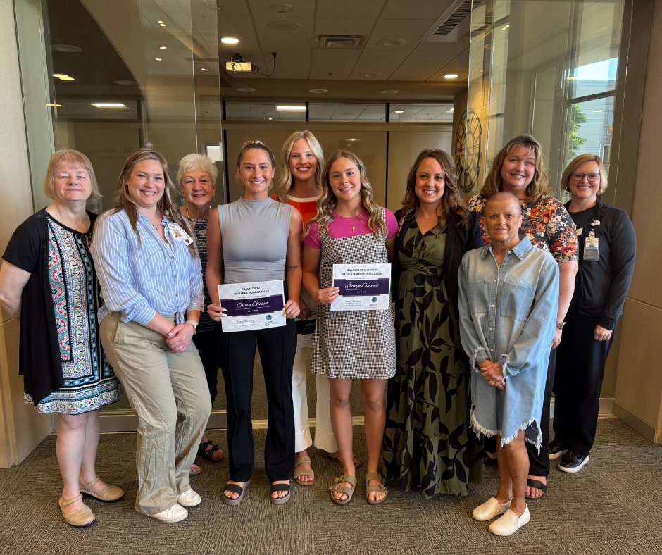Yesterday, Saints Foundation provided annual scholarships through the Culvers of Shakopee Medical Career, Sheridan Hafdal Medical Career and Eileen Dietz Nursing Scholarships.