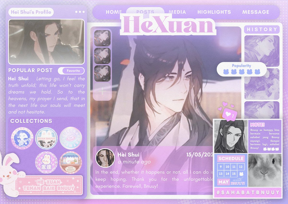 Saviorence's tweet image. ⠀
After a week with Bnuuy, the sky feels less heavy. I can smile again now like petals letting go in spring.  I, He Xuan, will carry this warmth gently, for in some tender corner of the universe, we’re still chasing butterflies together.
⠀