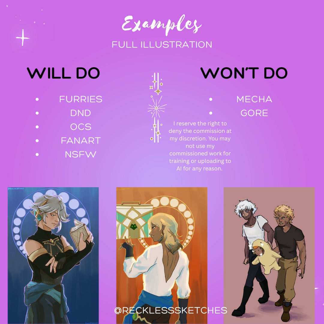 Commissions OPEN!||recklesssketches tweet media