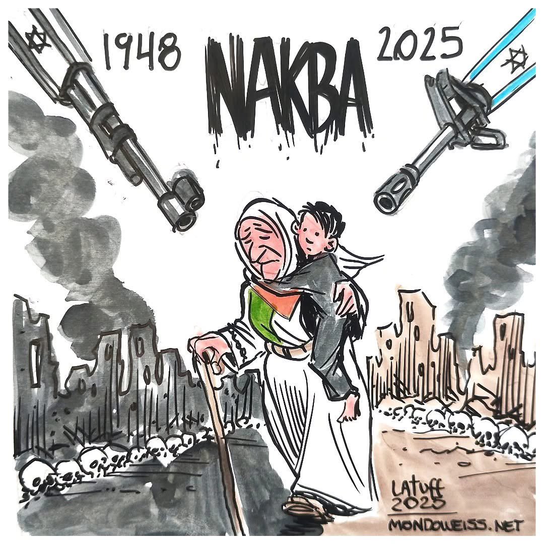 rafatsl's tweet image. 77 years of ongoing Nakba, Ethnic Cleansing, Dispossession, Oppression &amp;amp; Genocide. The Colonizer has lied to your faces for 8 decades. Well NO MORE! #StoptheNakba #StopGenocideNow #StandUp4Humanity #GlobalCivilDisobedience #GlobalGeneralStrike #GlobalUprisingNow