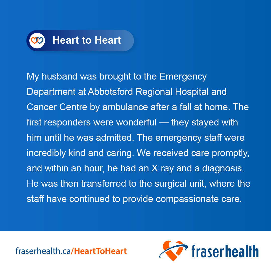 Fraser Health (@fraserhealth) on Twitter photo With a little bit of heart, we can face anything together.
Is there someone from the Fraser Health team who you are grateful to? We’d love to know.
ow.ly/6fQM50VSblT
#hearttoheart
<a href="/FVHCF/">Fraser Valley Health Care Foundation</a> With a little bit of heart, we can face anything together.
Is there someone from the Fraser Health team who you are grateful to? We’d love to know.
ow.ly/6fQM50VSblT
#hearttoheart
<a href="/FVHCF/">Fraser Valley Health Care Foundation</a>