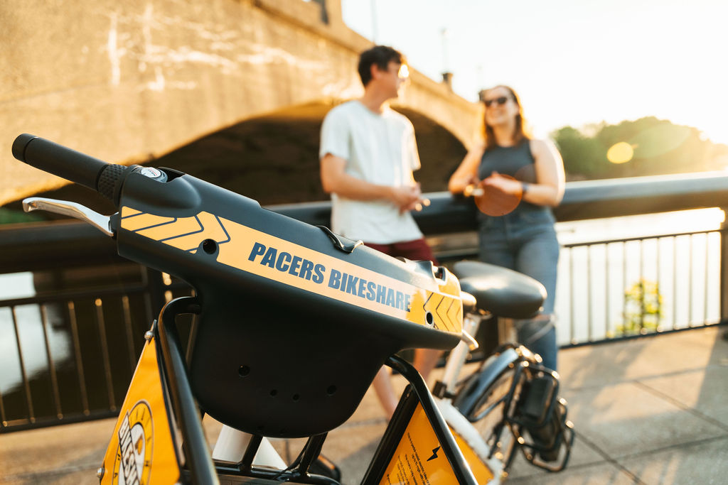 Tomorrow is Bike to Work Day! Skip the car commute and ride with Pacers Bikeshare instead 🌞🚲⚡