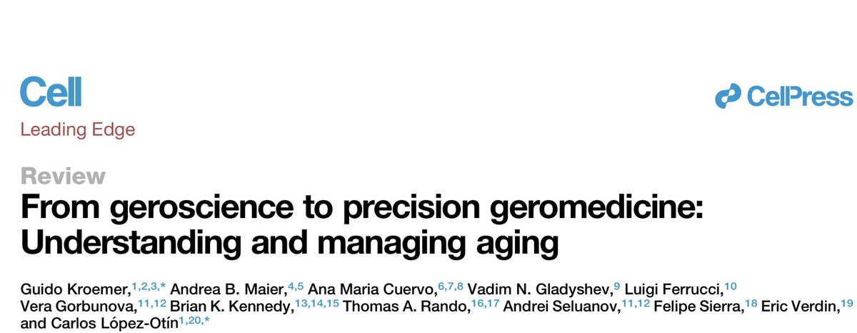 alantomusiak's tweet photo. A Cell paper on aging came out less than a month ago with many of the field's brightest minds as authors.

It is extremely depressing. We can compare it to a similar review penned a decade ago to see how much ambition the longevity field has lost. https://t.co/WAuMvYbMGM