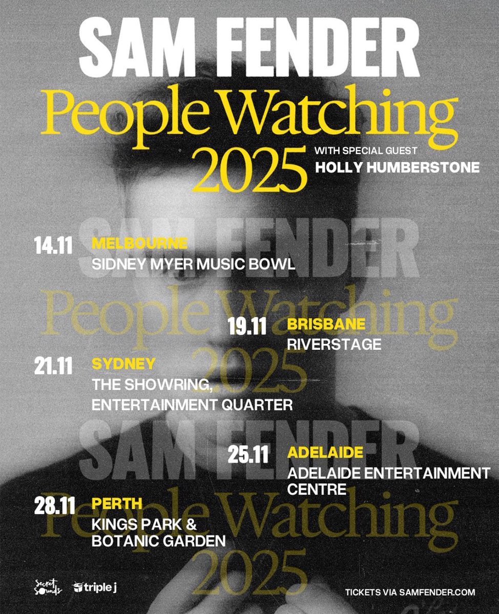 Holly is opening for Sam Fender’s Australian shows later this year! So so excited to see our fav back on stage !!🤍
