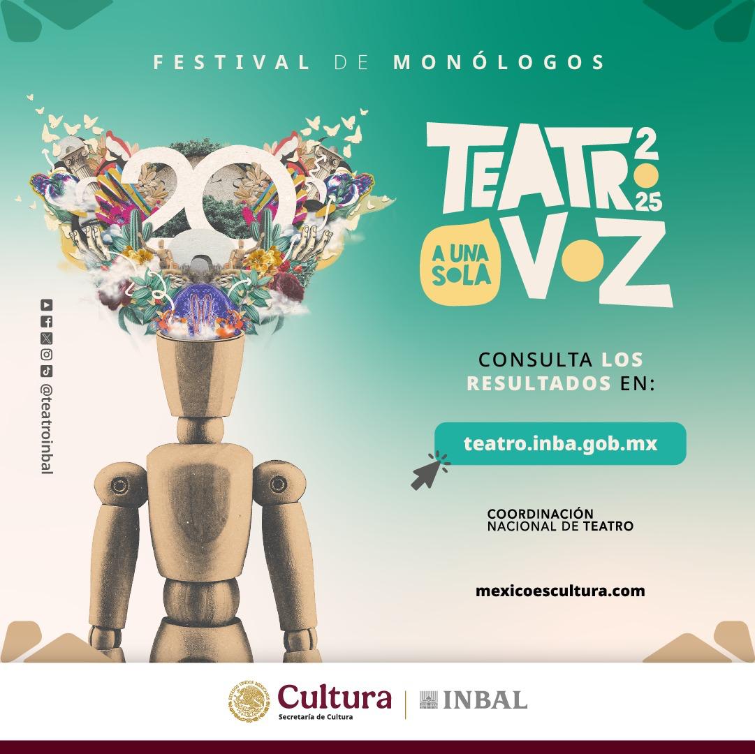 😉 El <a href="/teatroa1solavoz/">Teatro a Una Sola Voz</a> está cada vez más cerca.
Conoce los proyectos que formarán parte del 20 aniversario de esta fiesta escénica: 
👉 tinyurl.com/398y9e4p

¡Gracias a todas las personas que registraron su proyecto y muchas felicidades a lxs seleccionadxs!

#TeatroINBAL