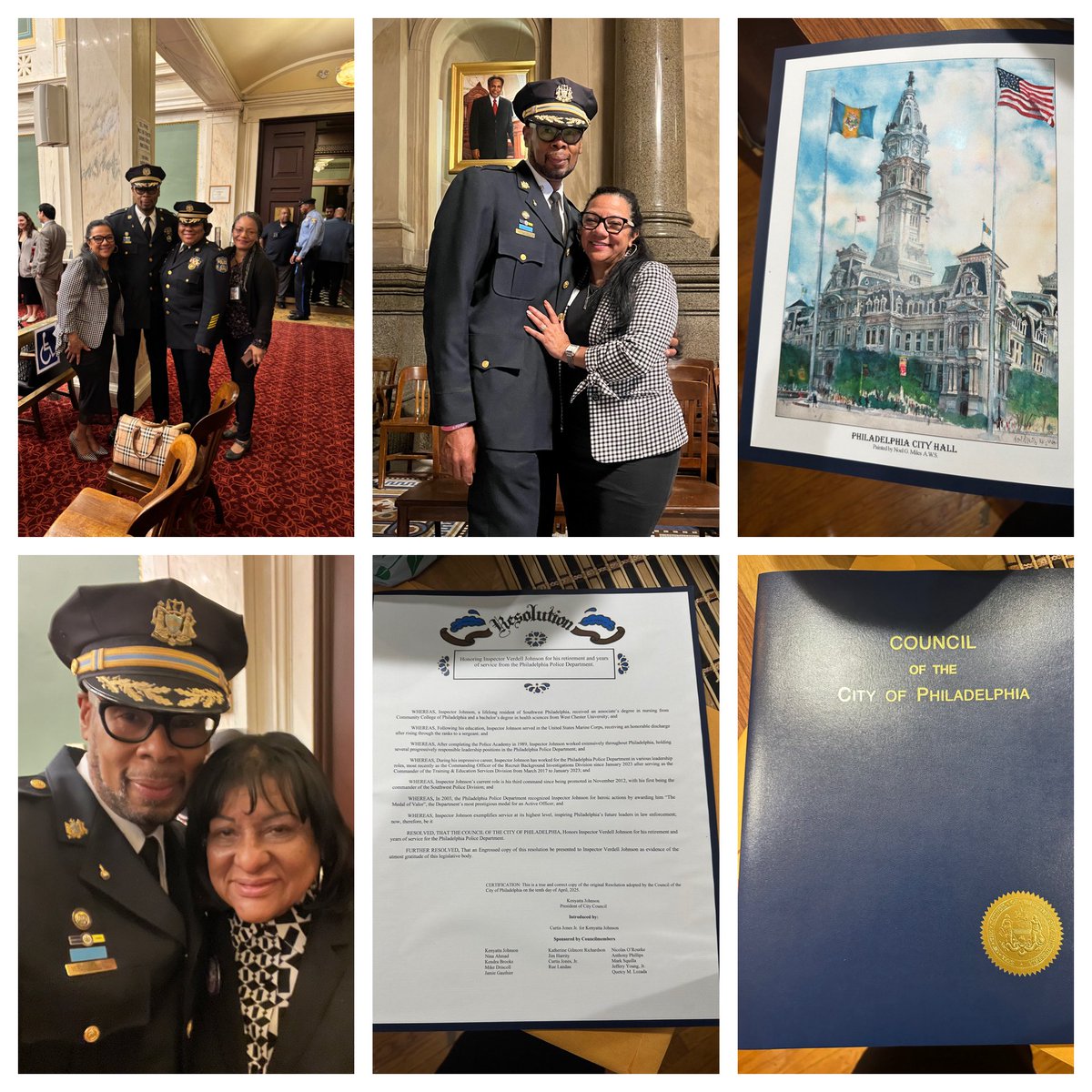 Verdell Johnson (@ppdvjohnson) on Twitter photo I had the distinct honor of receiving a City Council Citation today in recognition of my retirement from the PPD. It was an incredibly humbling and rewarding experience, made even more special by receiving it during Police Week. <a href="/PPDMyeshaMassey/">Myesha Massey</a> I had the distinct honor of receiving a City Council Citation today in recognition of my retirement from the PPD. It was an incredibly humbling and rewarding experience, made even more special by receiving it during Police Week. <a href="/PPDMyeshaMassey/">Myesha Massey</a>