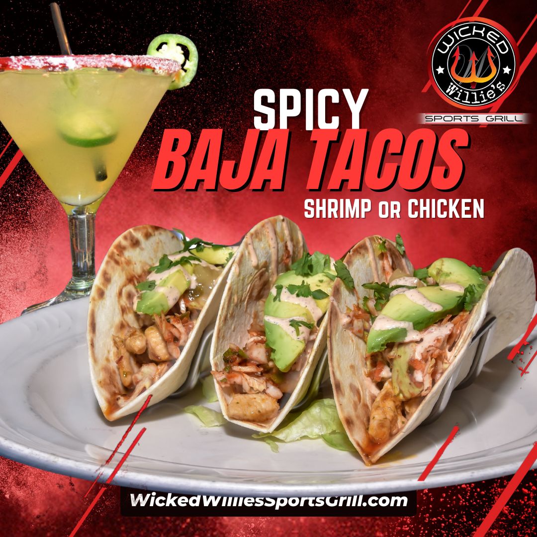 Wicked_Willies's tweet photo. TACO 'bout a party in your mouth!🌮👄🎉

These Spicy Baja Tacos are what your life has been missing! (Yes, a strong statement, but you'll never know until you come in &amp; give 'em a try, now will you?😈)

#TacoTime #SportsBarAndGrill #LakeOfTheOzarks #Dining https://t.co/rf2iIQnZGb