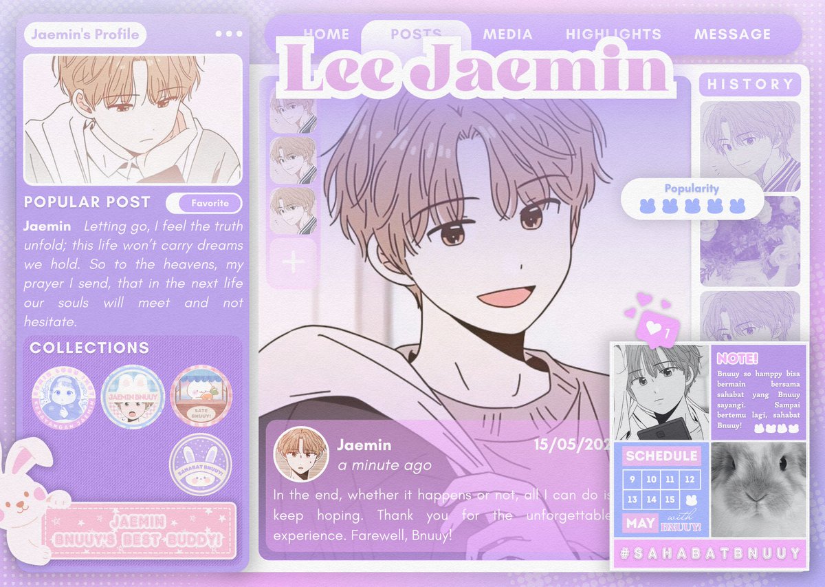 hnoshina's tweet image. After a week with Bnuuy, the sky feels less heavy. I can smile again now like petals letting go in spring.  I, Lee Jaemin, will carry this warmth gently, for in some tender corner of the universe, we’re still chasing butterflies together.